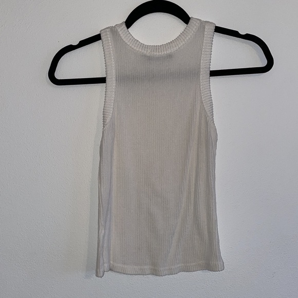 Off White Ribbed Tank - Picture 4 of 5